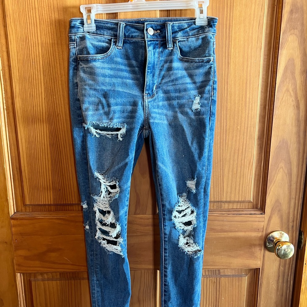 American Eagle Outfitters Dark Blue Denim Jeans (Short)